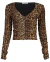 CHEETAH RUFFLED TOP - comprar online