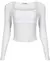 LONG SLEEVE MESH WHITE TOP - comprar online