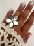 Anillo acero blanco flor - comprar online