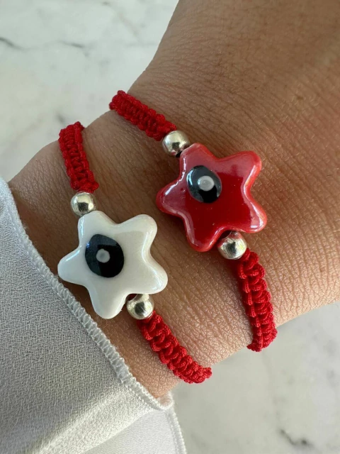 Pulsera Tejida con Estrella Ceramica - comprar online