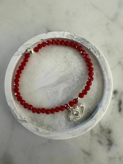 Pulsera Cristal con Ojo y Circones - comprar online