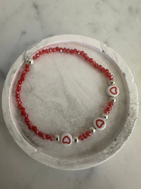 Pulsera Cristal 3 Corazones - comprar online