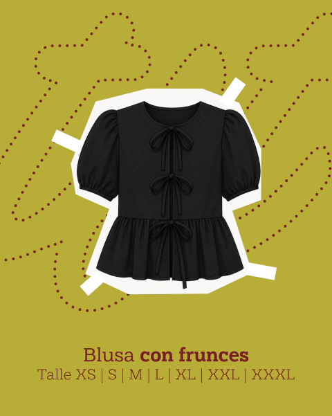 BLUSA CON FRUNCES