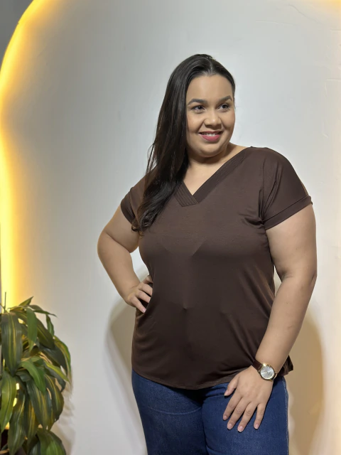 Blusa Visco Decote presponto