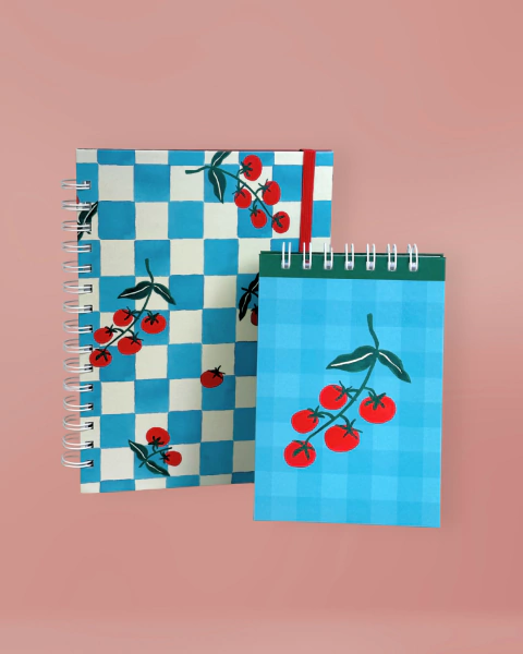 Dupla Caderno + Bloco de Anotações Tomato - comprar online