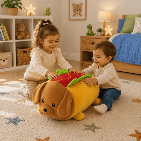 Peluche Almohadón Perrito Pancho Gigante 60 cm