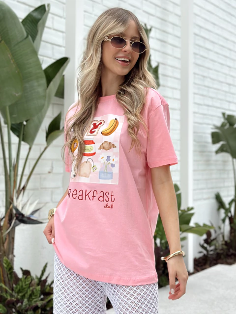 Tee Breakfest Rosa - comprar online