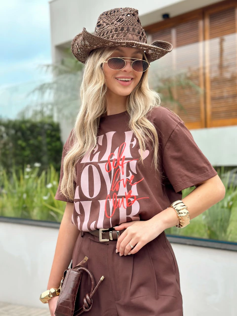 Tee Self Marrom - comprar online