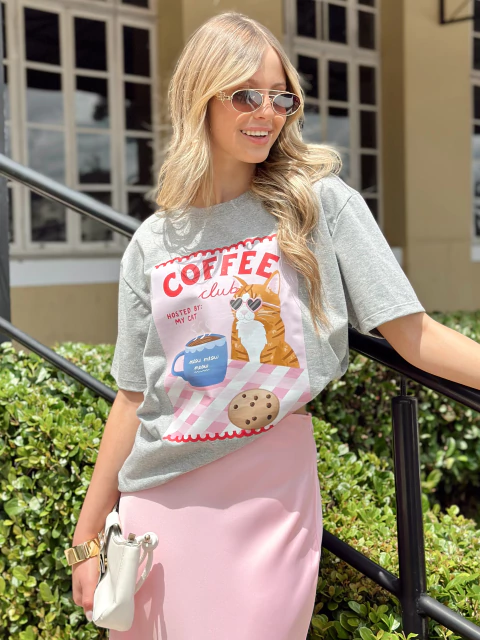 Tee Gato Cinza - comprar online