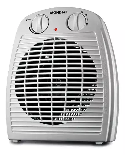 Aquecedor De Ar A-08 3 Em 1 Com 2 Niveis De Aquecimento E Funcao Circular Cor Cinza Mondial 127V