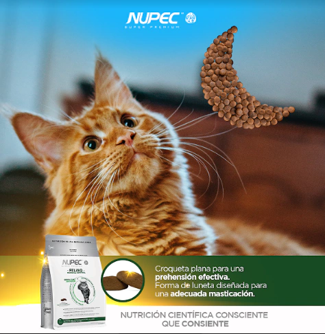 Nupec Felino Hairball Control - Gatos Adultos de Pelaje Largo
