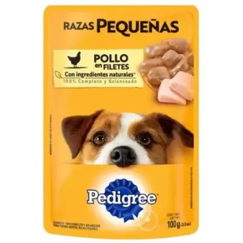 12 sobres Pedigree alimento húmedo para perro raza pequeña pollo sobre 100 g