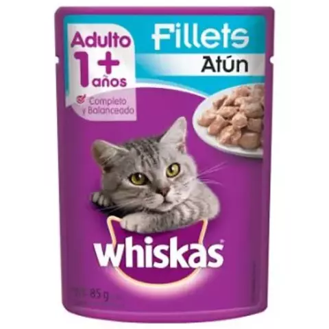 12 sobres Alimento Húmedo Whiskas Atun X 85 Gr