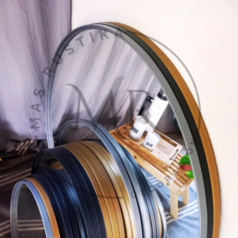 Espejo circular PVC simil Hierro - comprar online