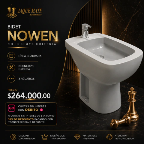 BIDET NOWEN - NO INCLUYE GRIFERIA