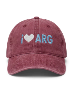 GORRA VINTAGE ADULTO BORDADA i ❤️ ARG