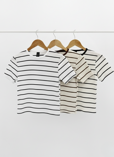 Remera ribb rayado Basico - comprar online