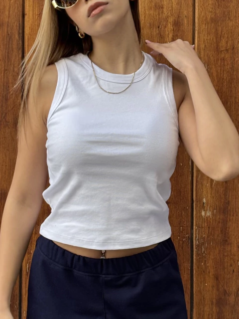 Musculosa ribb/lycra Zoe - comprar online