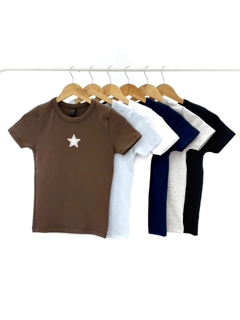 Remera ribb Aplique Estrella - comprar online