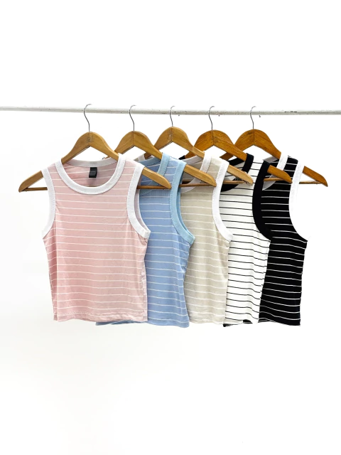 Musculosa morley rayado Cami - comprar online