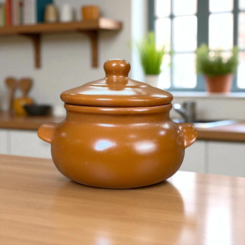 Sopeira Caramelo Pequena 1,2L Tampa Bolinha Home Decor - comprar online