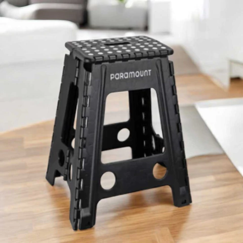 Banqueta dobrável Antiderrapante Preta 45cm Paramount - comprar online