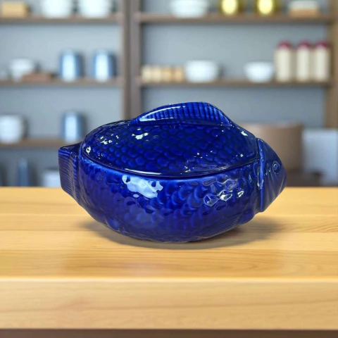 Sopeira Peixe Cobalto Azul Bic Home Decor
