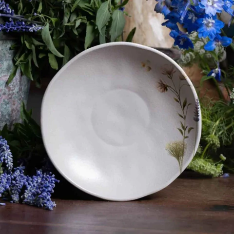 Conjunto 6 Pratos Fundos Orgânico Lavanda Porto Brasil - comprar online