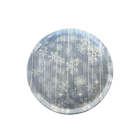 Conjunto 6 Pratos Sobremesa Bio Shine Snowflakes 2ª Linha Porto Brasil