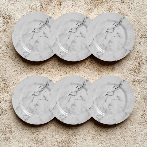 Conjunto 6 Pratos de Sobremesa Marmore Alleanza - comprar online