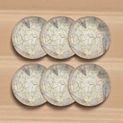 Conjunto 6 Pratos de Sobremesa Coup Dry Leaves Alleanza - comprar online