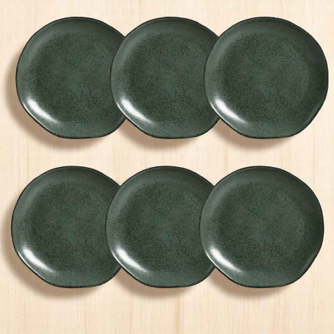 Conjunto 6 Pratos de Sobremesa Orgânico Arauco Porto Brasil - comprar online