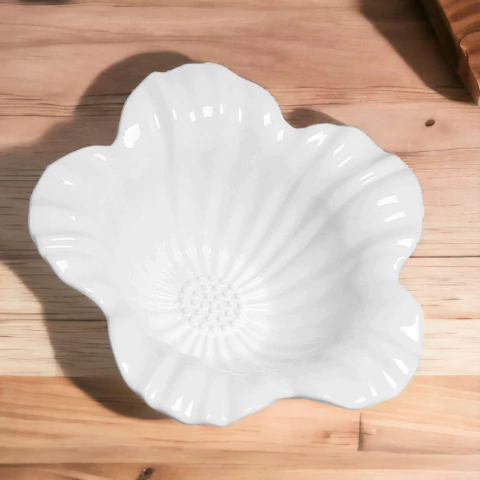 Tigela Flor G Especiarias Branco Rita Lobo Porto Brasil - comprar online