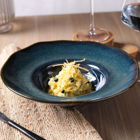 Conjunto 4 Pratos de Massa Orgânico Oceano 2ª Linha Porto Brasil