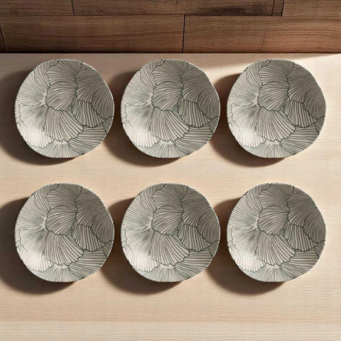 Conjunto 6 Pratos Fundos Orgânico Palmes Porto Brasil - comprar online