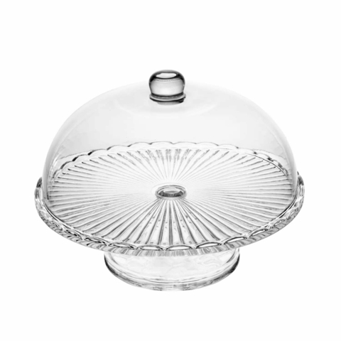 Prato Para Bolo Com Pé e Tampa de Vidro Wolff Bangkok 29cm X 21cm - comprar online