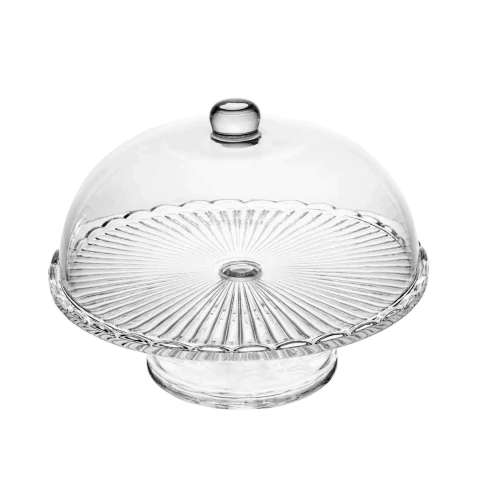 Prato Para Bolo Com Pé e Tampa de Vidro Wolff Bangkok 29cm X 21cm - comprar online