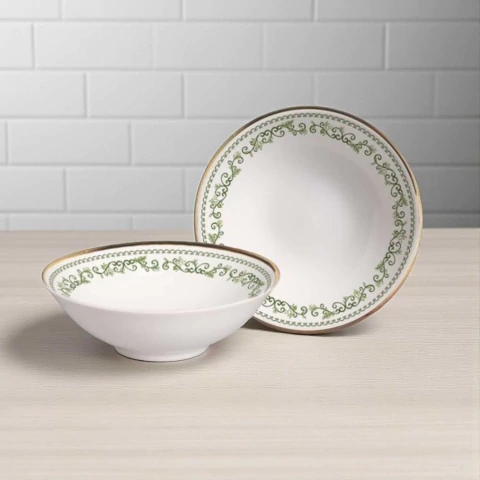 Conjunto 4 Bowls Decorados Classic Christmas Filete Ouro Alleanza