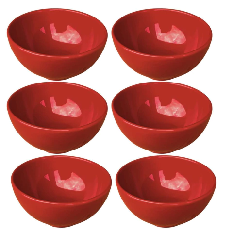Conjunto 6 Bowls Vermelhos Natal 2ª Linha Scalla