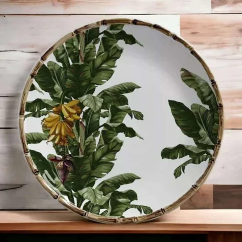 Conjubto 6 Pratos Rasos Banana Maison Blanche