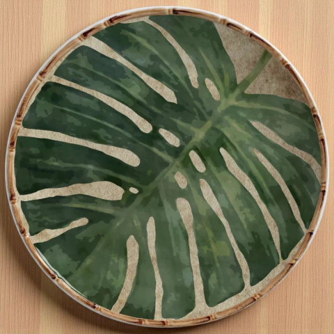 Sousplat Animais Onça Estampa Folha Maison Blanche