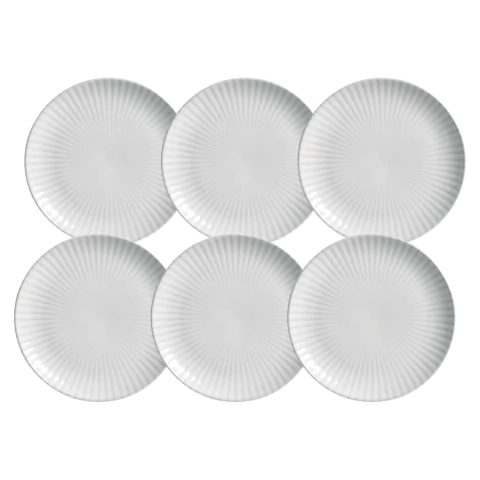 Conjunto 6 Pratos Sobremesa Coup Stoneware Trendy Porto Brasil