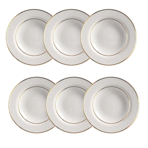 Conjunto 6 Pratos Fundos Split Gold Alleanza - comprar online