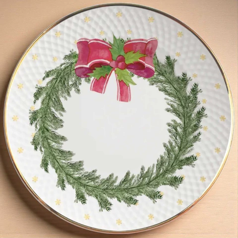 Sousplat Harmonia Filete Ouro Natal Alleanza