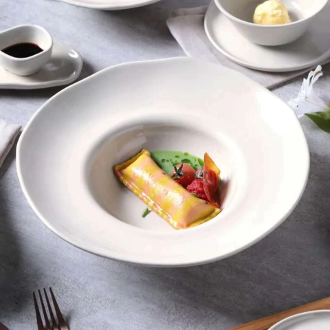 Conjunto 4 Pratos de Massa Orgânico Clay 2ª Linha Porto Brasil - comprar online