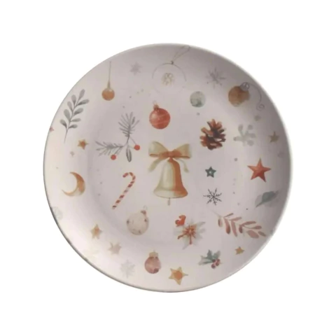 Conjunto 6 Pratos Sobremesa Coup Stoneware Noite de Natal (Sino) Porto Brasil