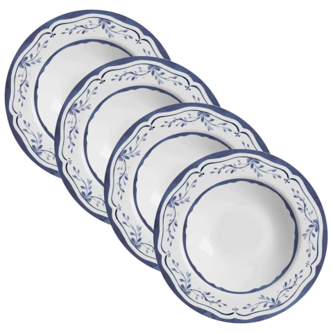 Conjunto 4 Pratos Fundos Valencia Alleanza