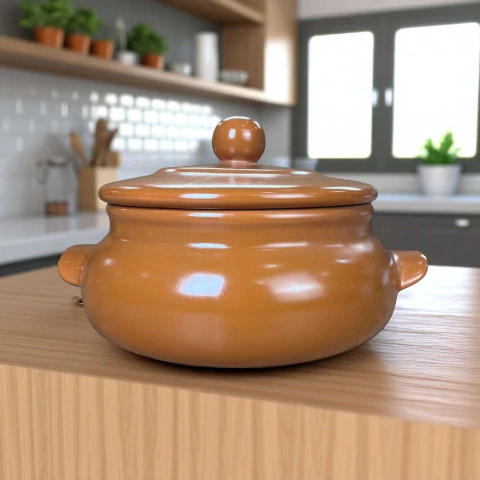 Sopeira Caramelo Média 3L Tampa Bolinha Home Decor - comprar online