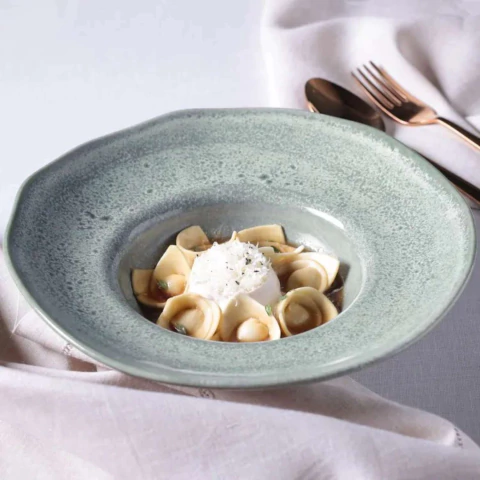 Conjunto 4 Pratos de Massa Orgânico Green Granite 2ª Linha Porto Brasil - comprar online