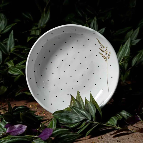 Conjunto 6 Pratos Fundos Bio Floralis Porto Brasil - comprar online